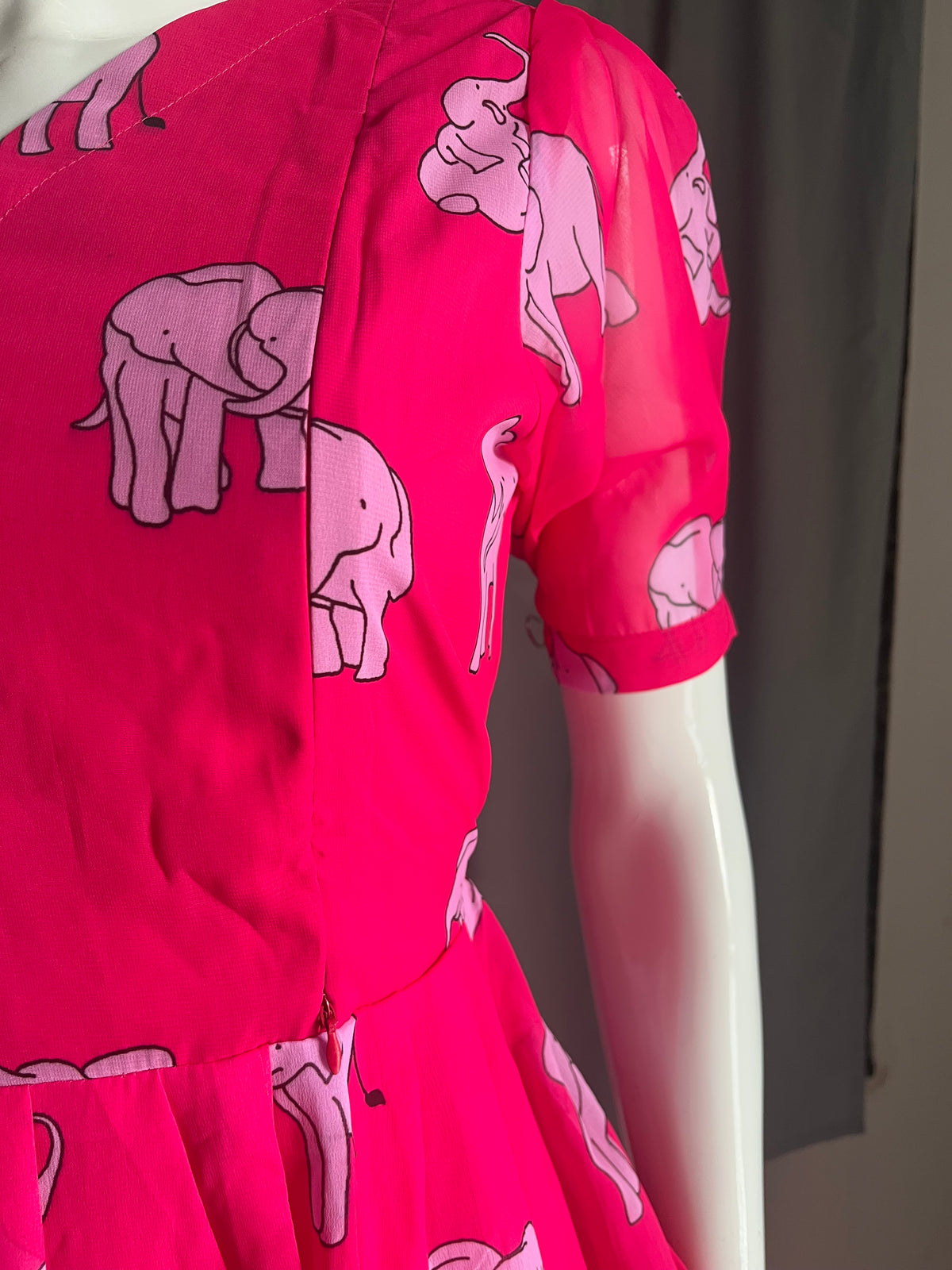 Georgette pink elephant