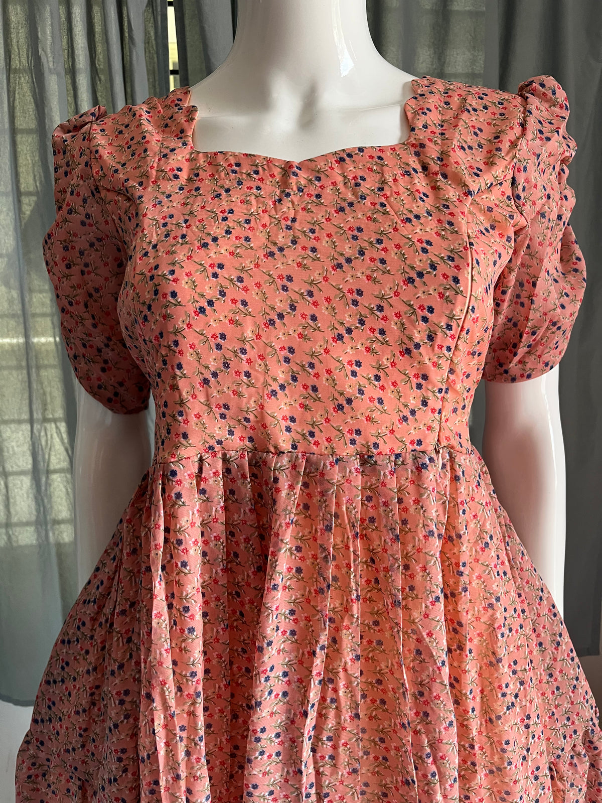 Georgette maxi peach