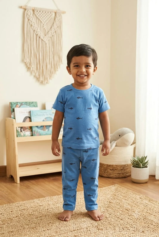 Blue Baby Shark Top & bottom set