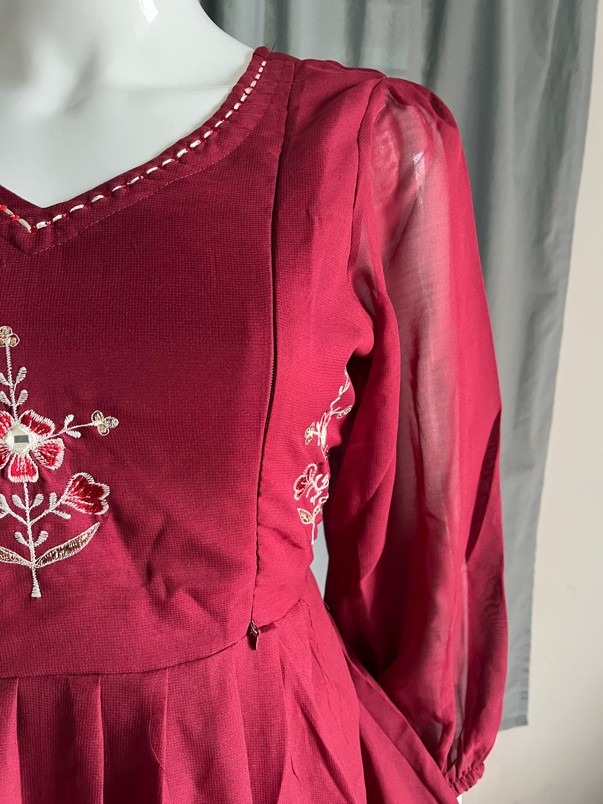 Georgette maroon