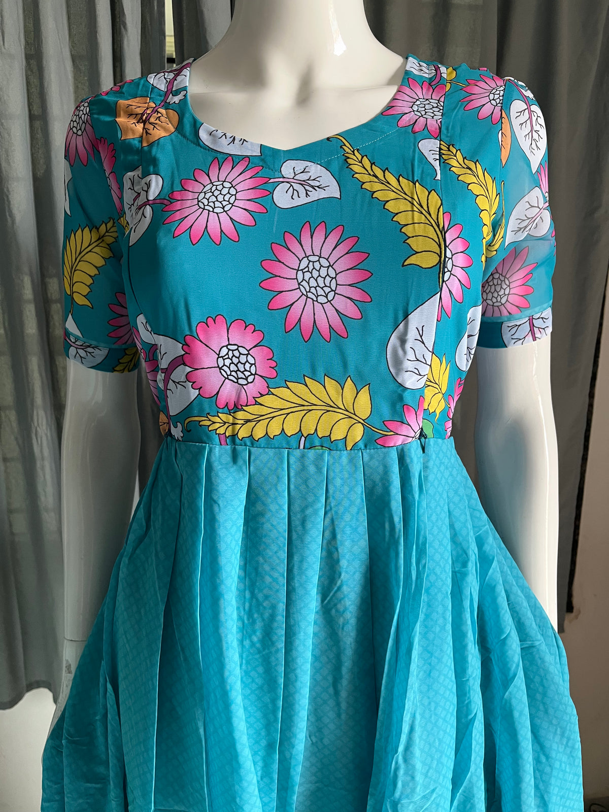 Georgette maxi blue
