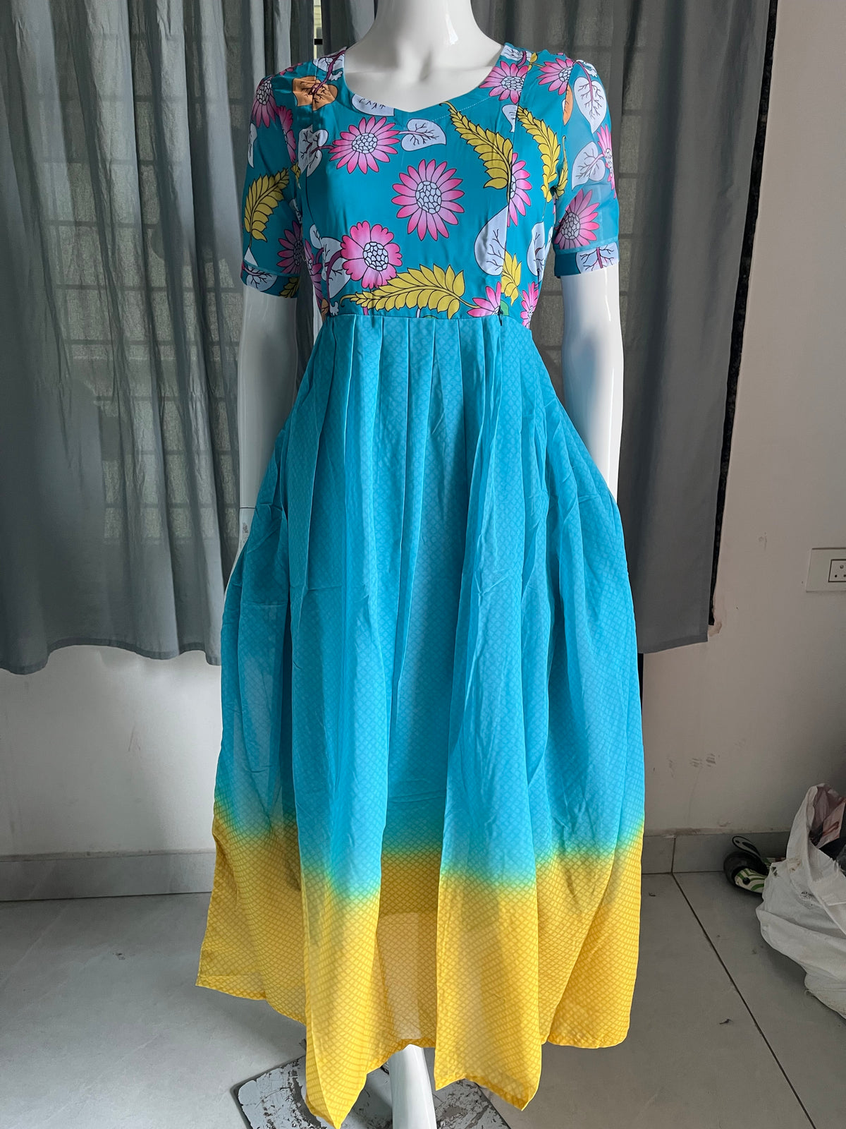 Georgette maxi blue