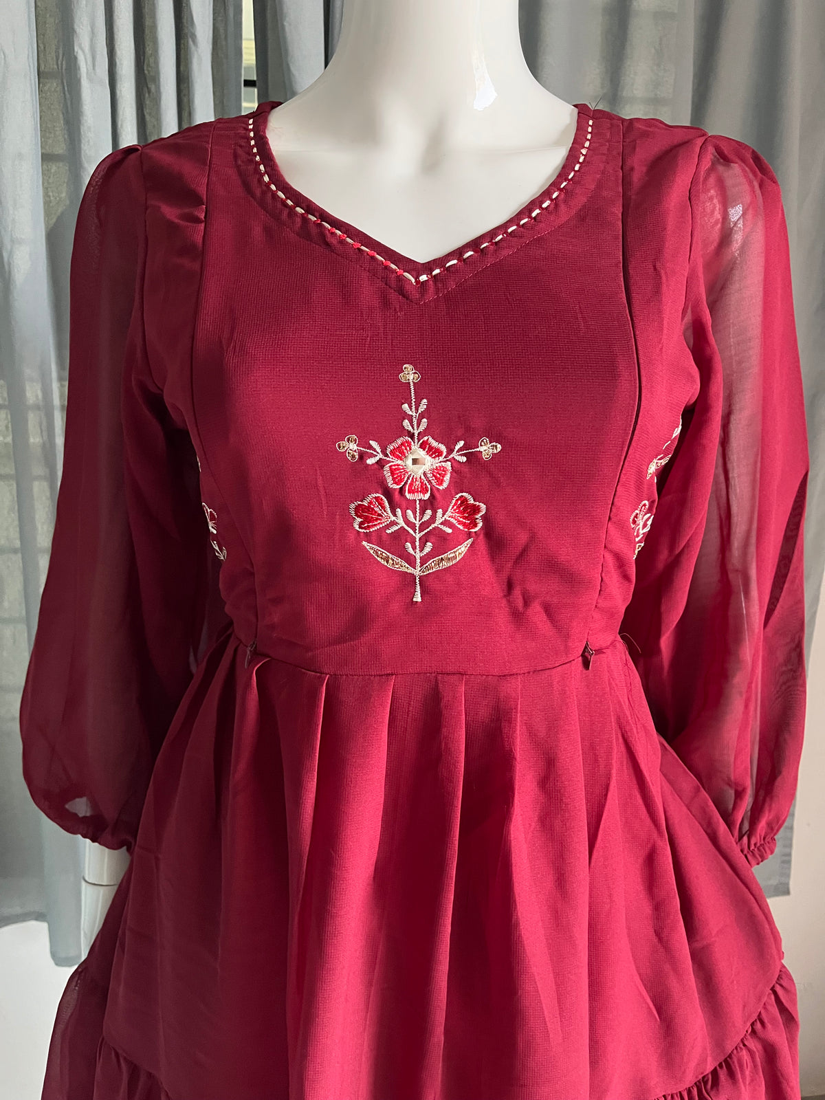 Georgette maroon