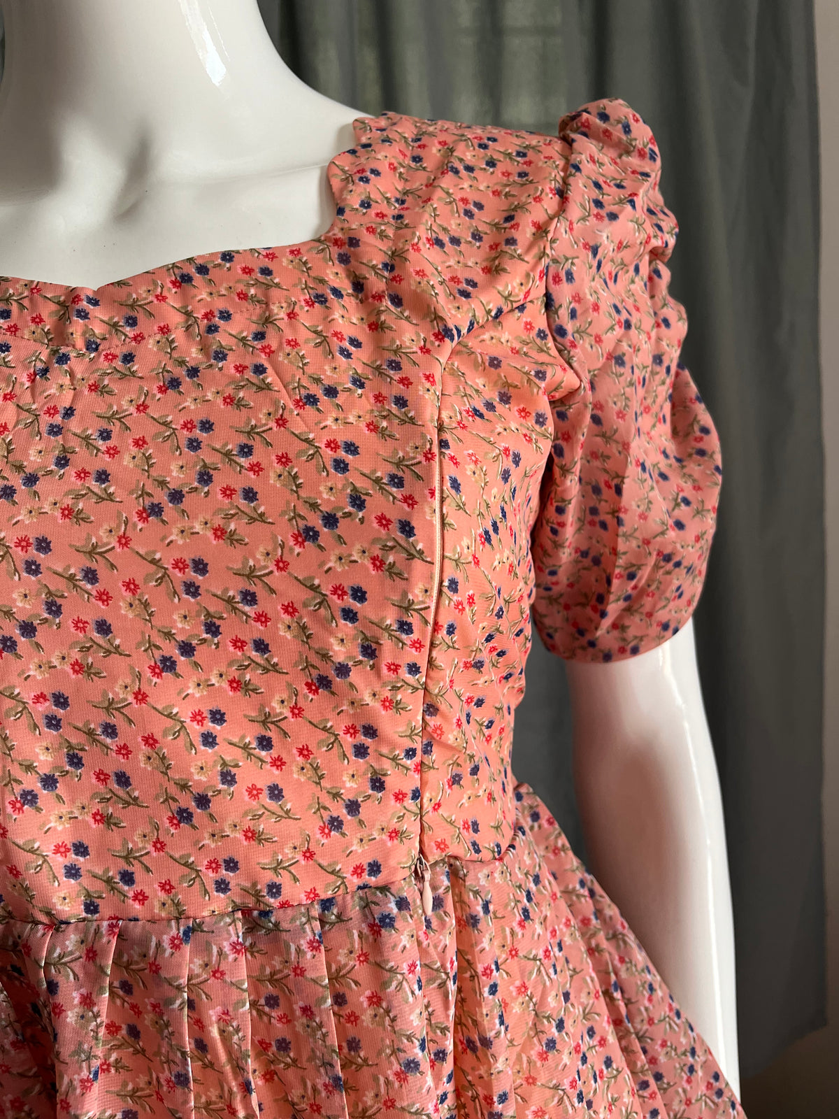 Georgette maxi peach